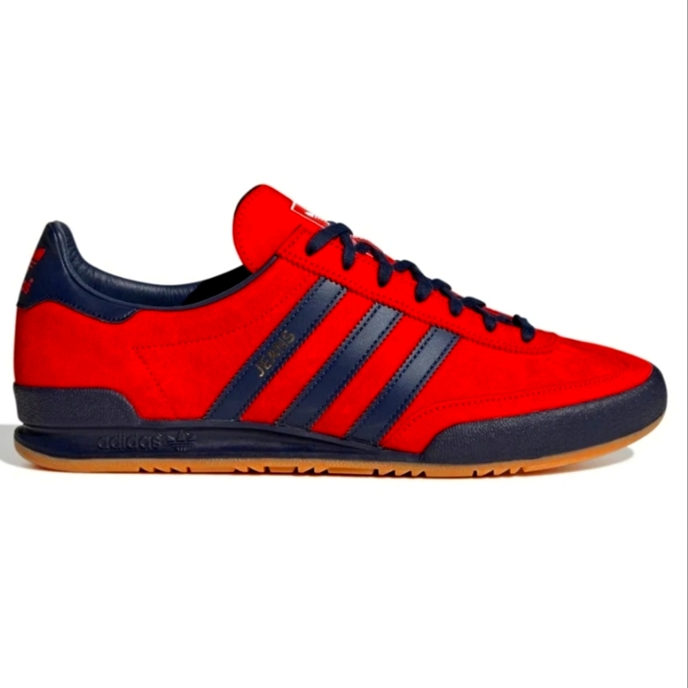 Red suede Adidas Classics Jeans sneakers from Europe size 11.5 MENS